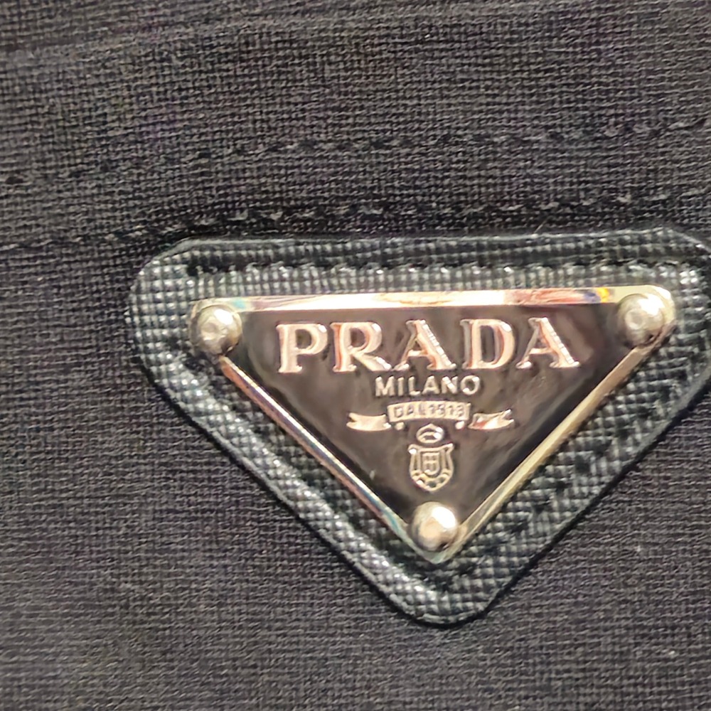 PRADA Milano Logo Tape Leggings Womens Medium Black Italy Designer Skinny Pants - Picture 7 of 12